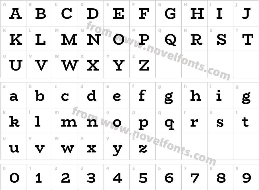 BioRhyme BoldCharacter Map