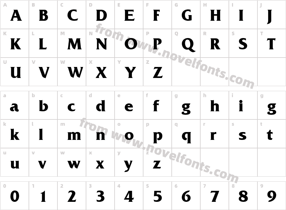 HP Friz Heavy BoldCharacter Map