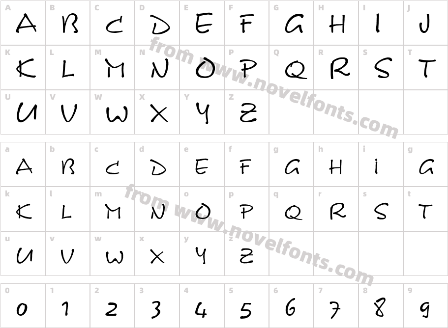 HP ScribbleCharacter Map