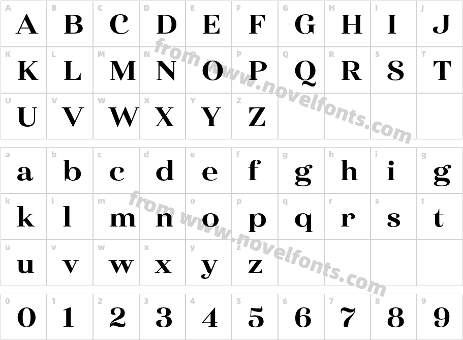 Haboro Ext Ex BoldCharacter Map