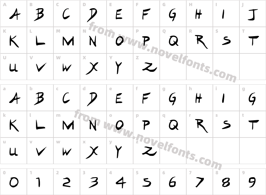 Hakturus RegularCharacter Map