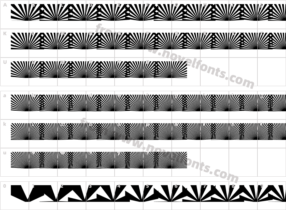 Half Sun Burst w4 02Character Map