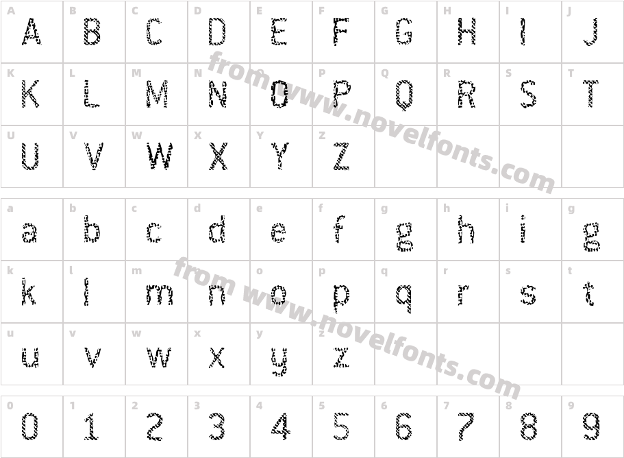 HalftoneCharacter Map