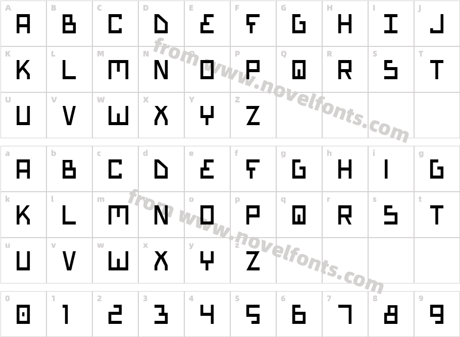 Bionic TypeCharacter Map