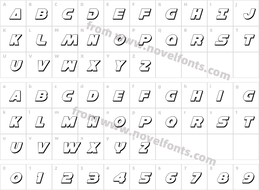 Han Solo 3D ItalicCharacter Map