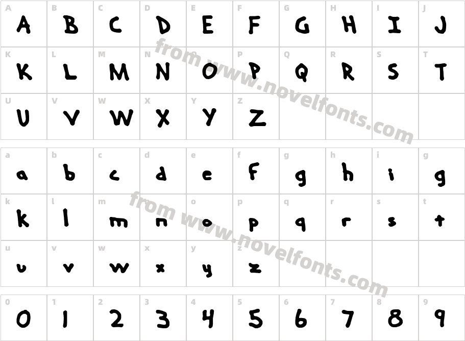 Hand Me Down S -BRK-Character Map