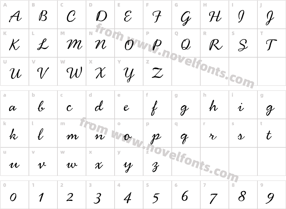 Handsome NibCharacter Map