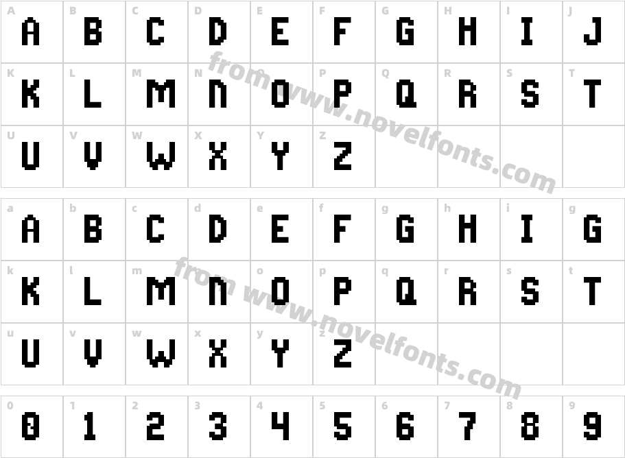 Bionicle training card font 2.4 RegularCharacter Map