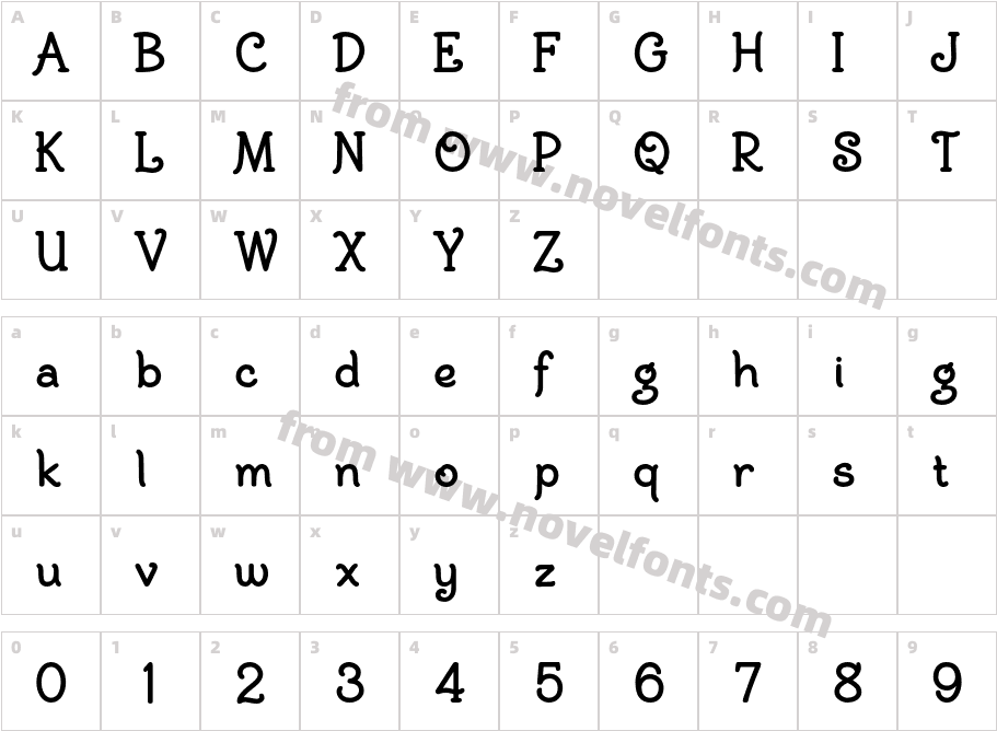 BiracDT-BoldCharacter Map