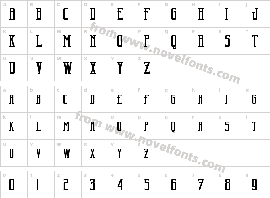 HarkerCharacter Map