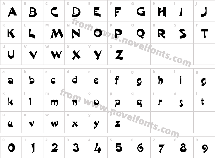 HarlequinCharacter Map