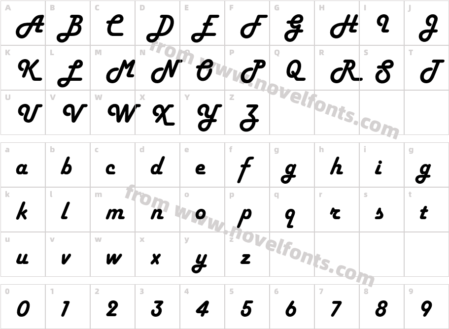 Harlow Solid PlainCharacter Map