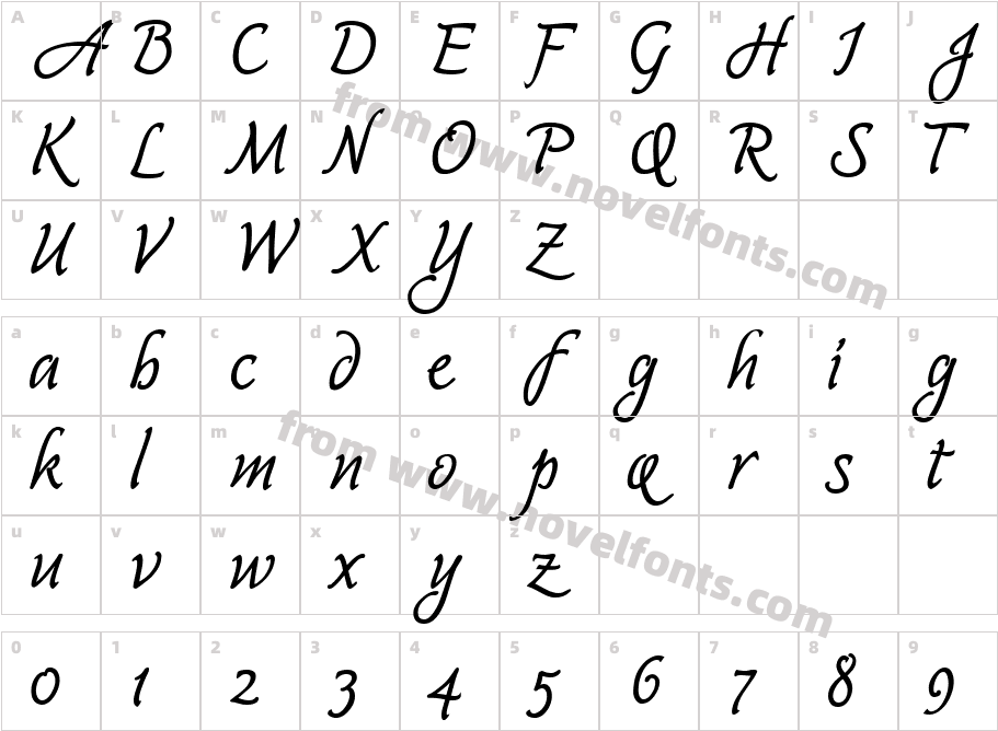 Harmonica BoldCharacter Map