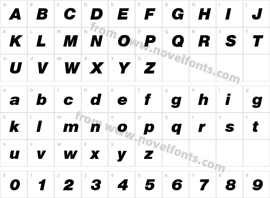 Hegel Bold ItalicCharacter Map