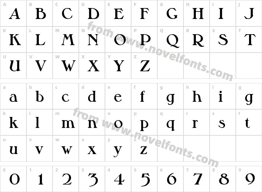 Henry Becker BoldCharacter Map