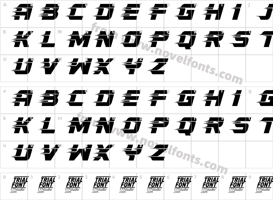 Heroic Faster Demo Regular ItalicCharacter Map