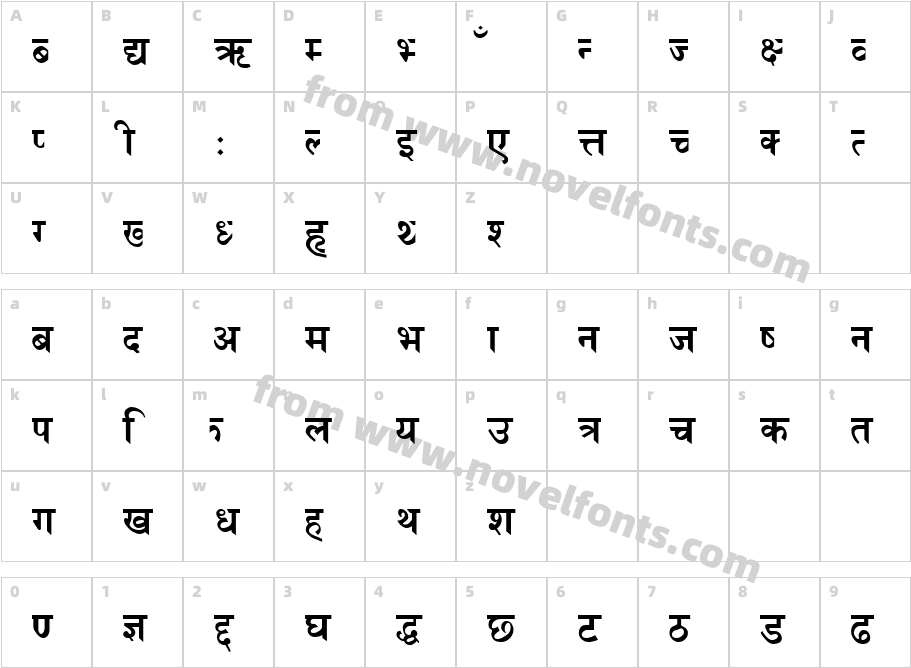 Himalayabold RegularCharacter Map