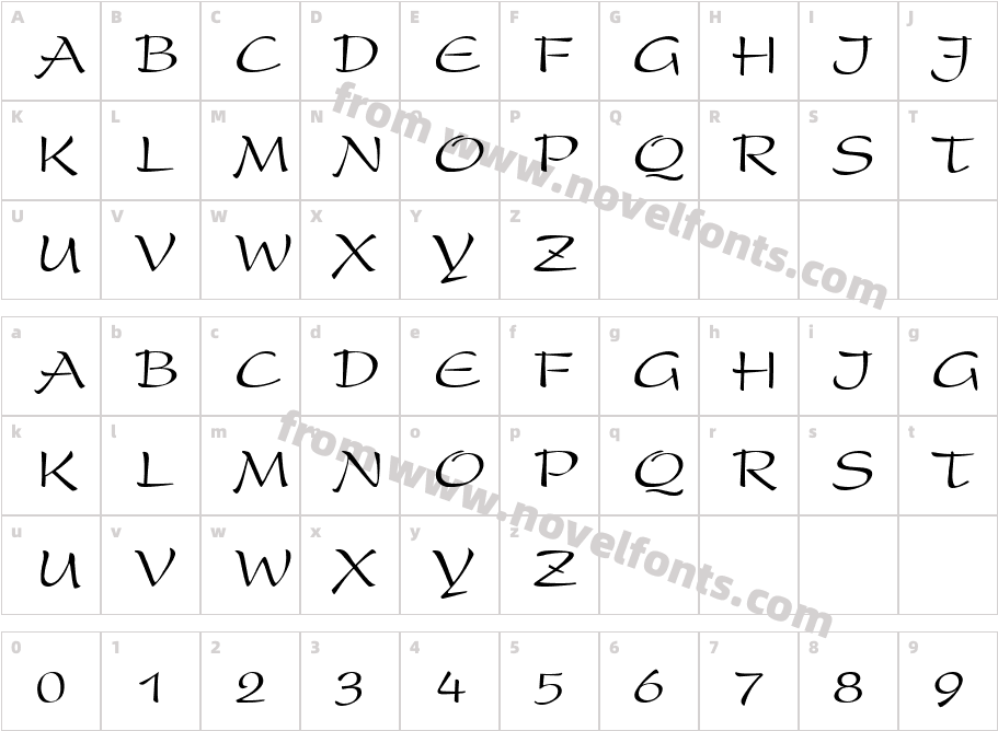 Hoang YenH 1.1Character Map