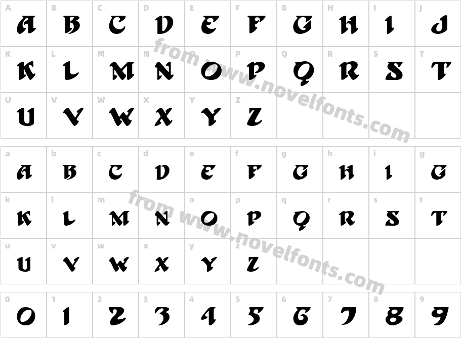 Hoffman MFCharacter Map