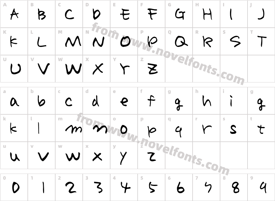 Holiday AlphabeCharacter Map