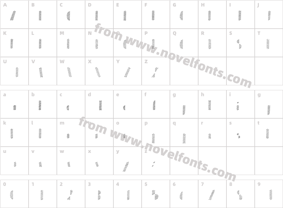 Bistro Serif SlantCharacter Map