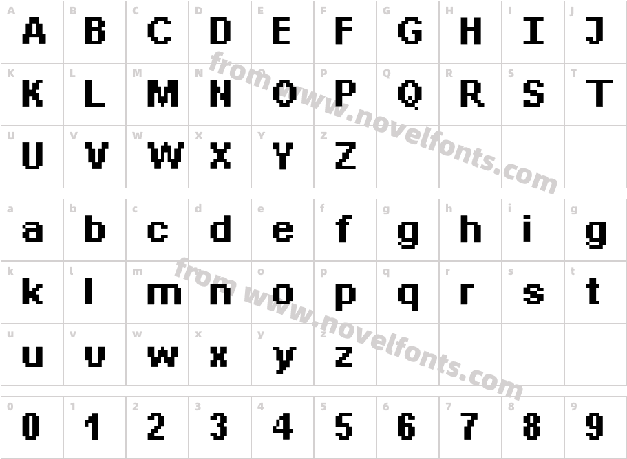 Bit Daylong11 (sRB)Character Map