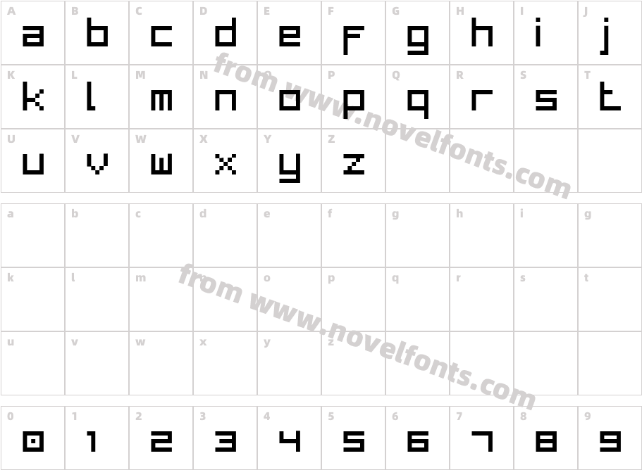 BitLowCharacter Map