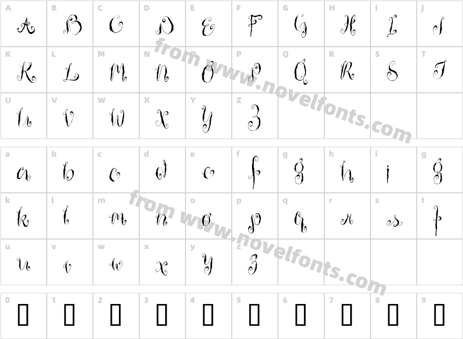 Housemaid AlternateCharacter Map