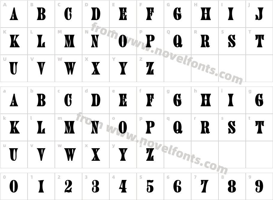 Hubbub CapsS Si BoldCharacter Map