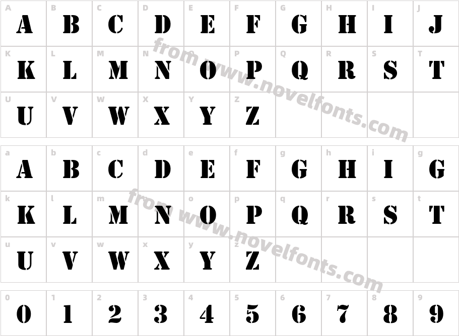 534-CAI978Character Map