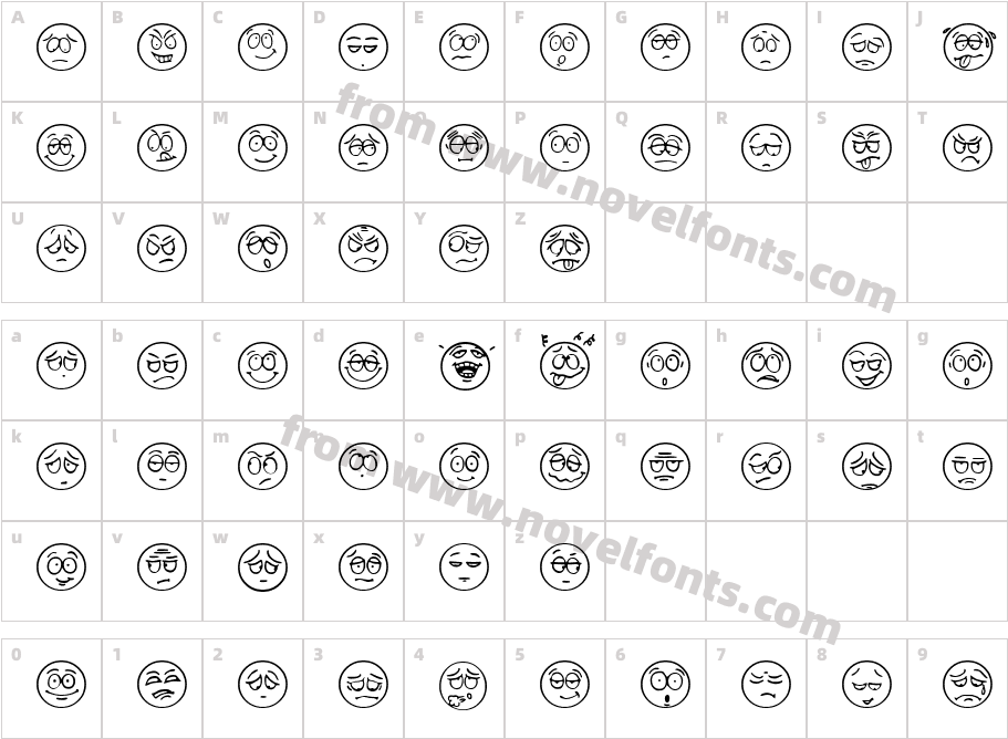 HumeurCharacter Map