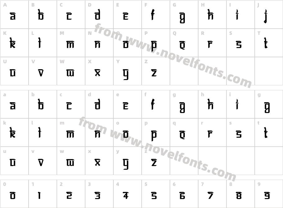 Bitling lipika BoldCharacter Map