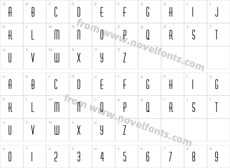 Huxley Vert ICG BoldCharacter Map