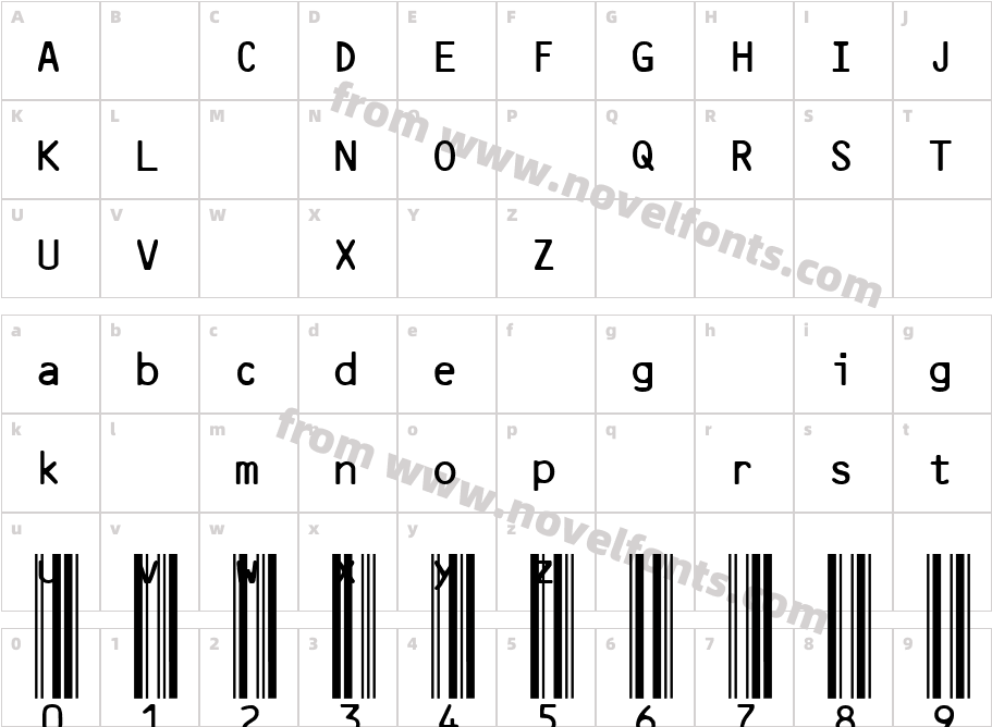 ID Automation.com Code39Character Map