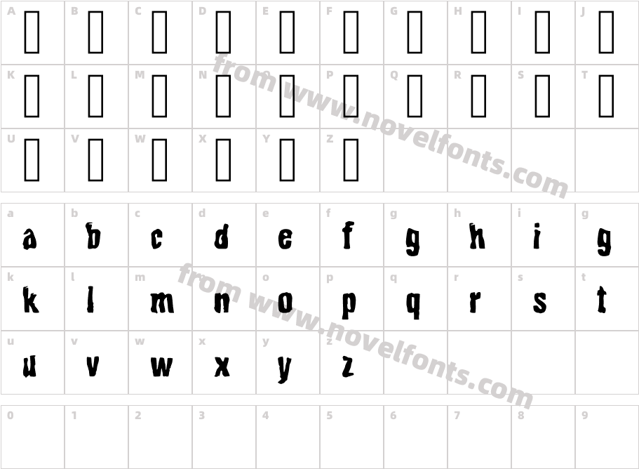 Bito BoldCharacter Map