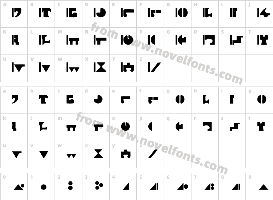 INTERLAC (by Blue Panther)Character Map