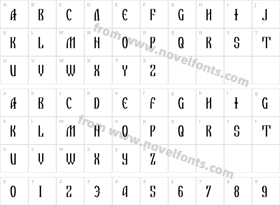 Ikon WriteCharacter Map