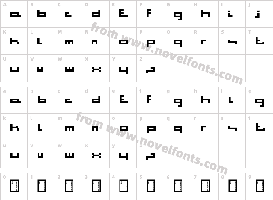 Bitstorm SQUARECharacter Map