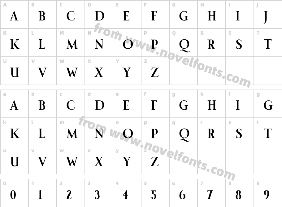 Indispose Titling BoldCharacter Map