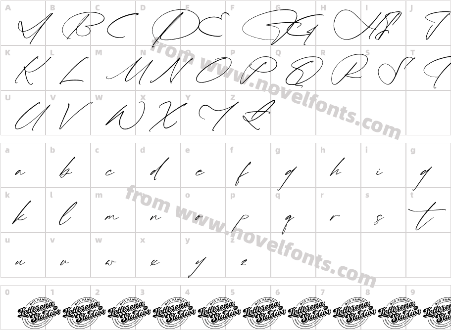 Infinites Flame DEMO VERSION ItalicCharacter Map