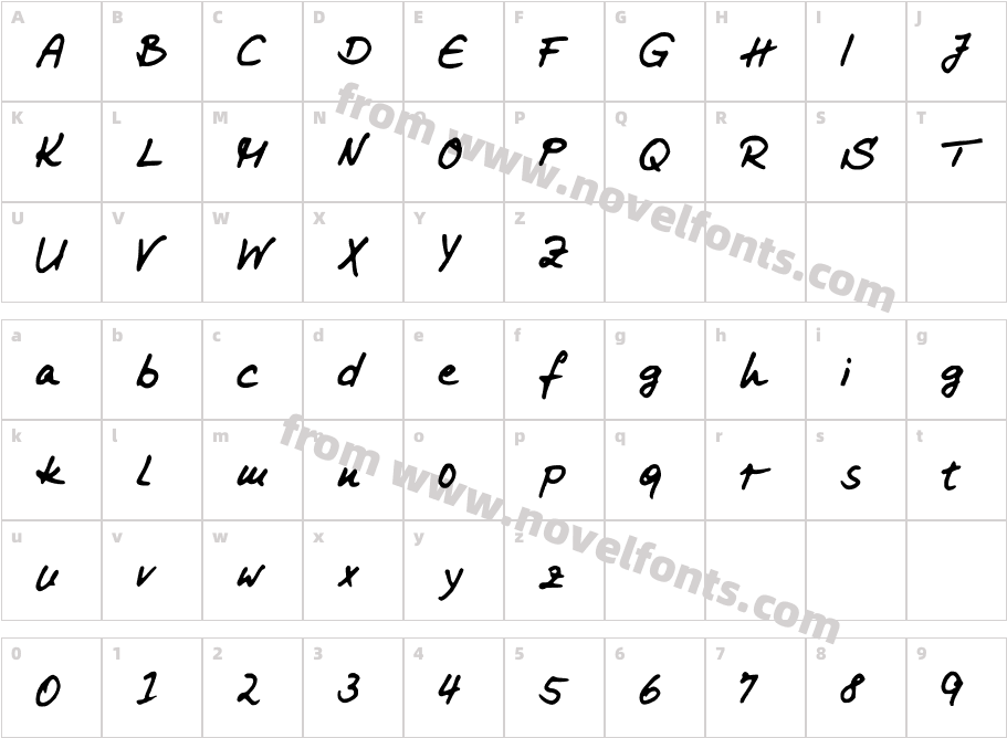 Ingo Font1Character Map