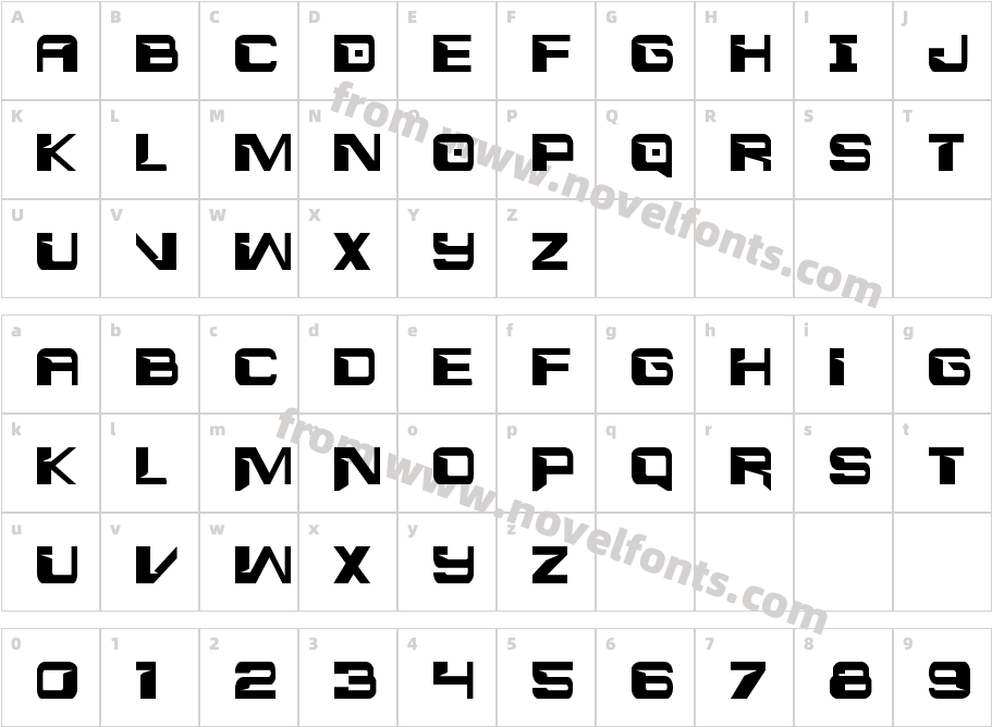 Interdiction CondensedCharacter Map