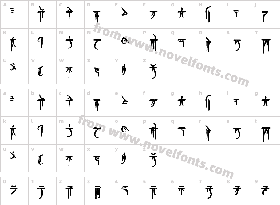 Iokharic BoldCharacter Map