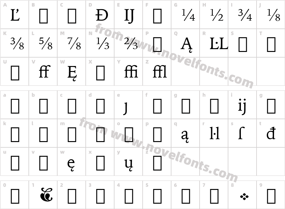 IowanOldSt Ext BT ExtensionCharacter Map