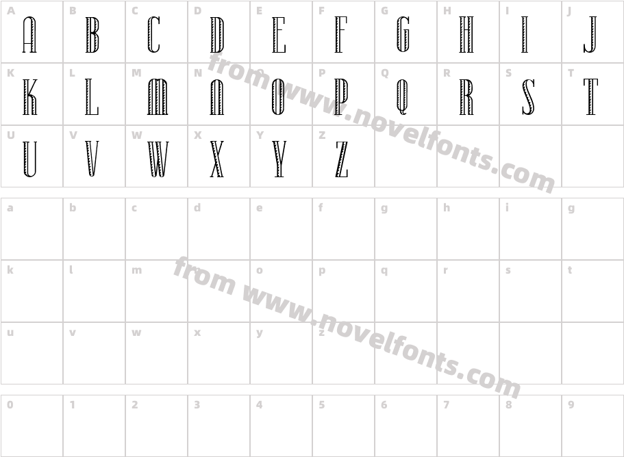 Iranian Hand LetteredCharacter Map