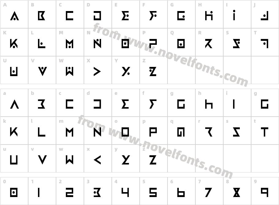 Iron Cobra CondensedCharacter Map