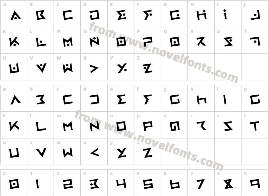 Iron Cobra RotatedCharacter Map