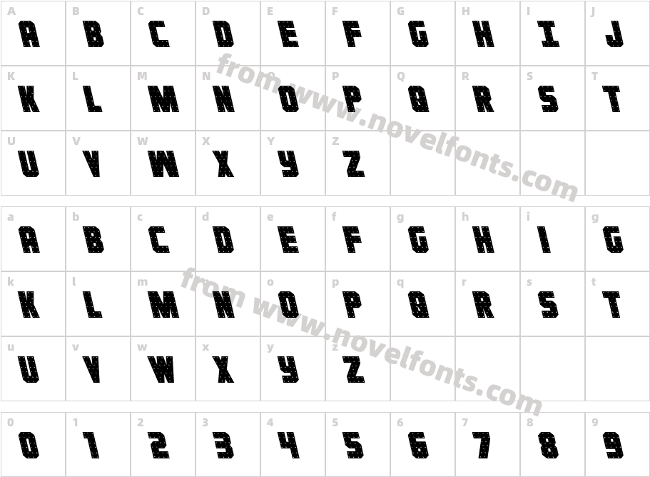 Iron Forge LeftalicCharacter Map