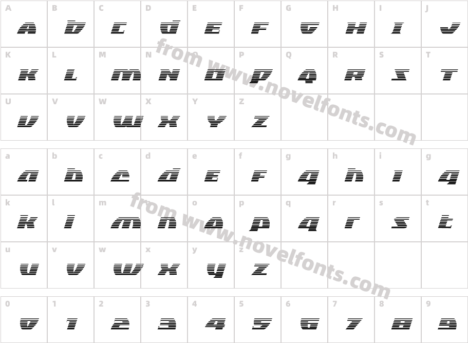 Black Bishop Gradient ItalicCharacter Map