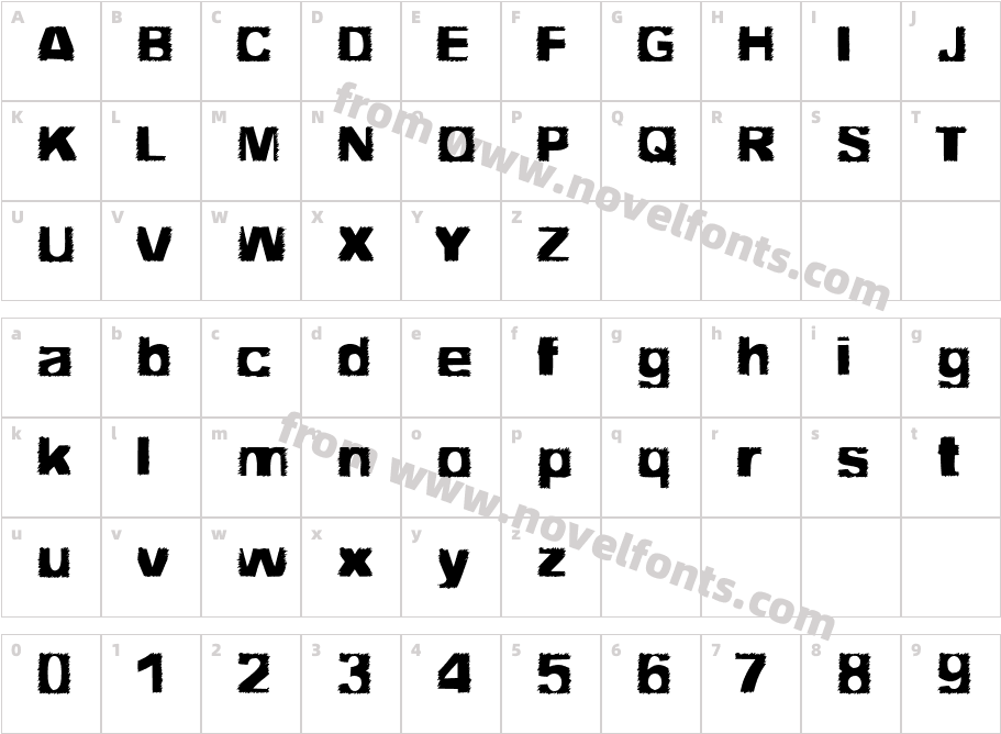 JI DurrieCharacter Map